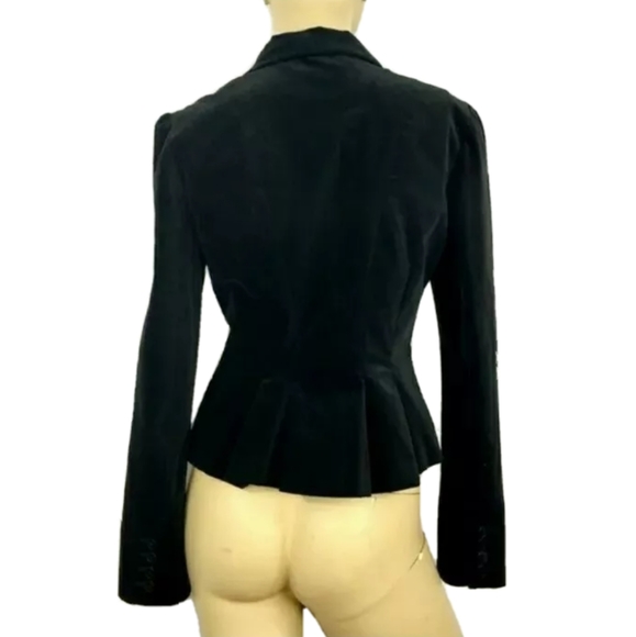GAP Black Velvet Collared Jacket Size 6 - Picture 3 of 8